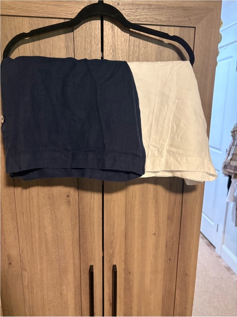 LINEN JJill Shorts Navy and White End of Season Sale 12P
